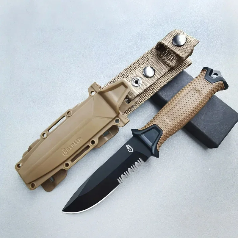 Dive Knife Titanium - 屋外折りたたみナイフ多目的キャンプ高硬度シャープサバイバルナイフクリエイティブポータブルフルーツステンレス鋼ナイフ