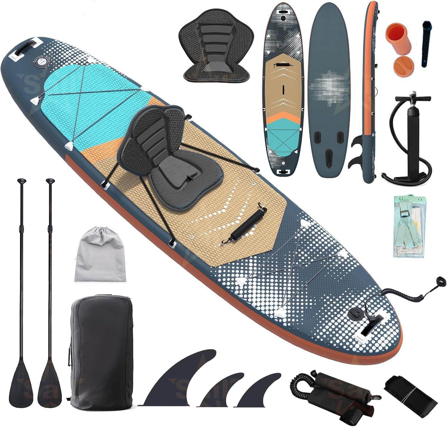 Stand Up Paddle Leash - 多目的インフレータブルスタンドアップパドルボード（SUP）コンプリートキット ポンプ リーシュ バックパック サーフィン ヨガ
