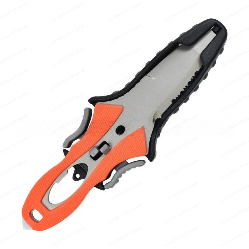Dive Knife Titanium - 水難救助ナイフ屋外ロープカッターチタンメッキダイビング多機能車両ポータブル救命ナイフ機器