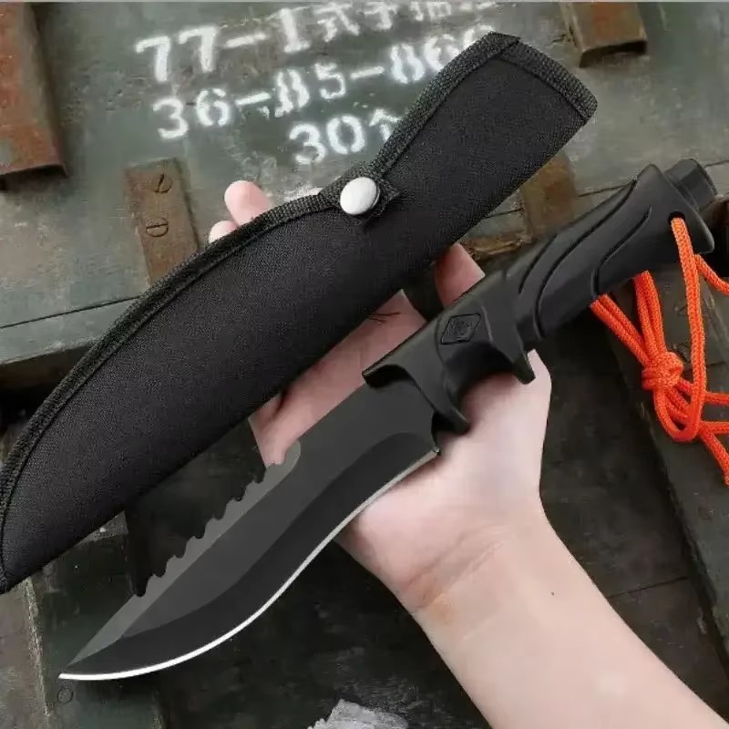 Dive Knife Titanium - 屋外用高硬度ストレートナイフ、固定刃EDC便利ジャケット、多目的キャンプカッター、サバイバルナイフ
