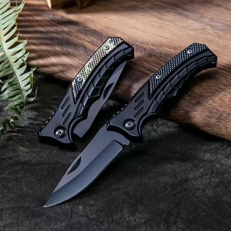 Dive Knife Titanium - アウトドア用ポータブル折りたたみ式ポケットツールナイフ、キャンプサバイバルEDCカッティングツール、日常使用向け