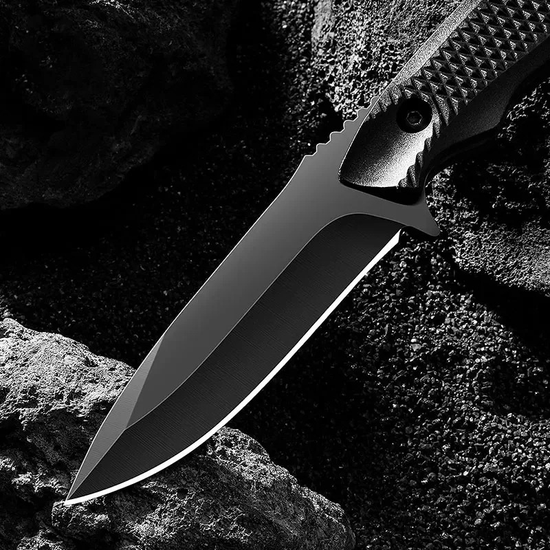 Dive Knife Titanium - ステンレス鋼の鞘付きポケットナイフ、高硬度ナイフ、携帯用鞘付きピーラーナイフ、アウトドアバーベキューナイフ