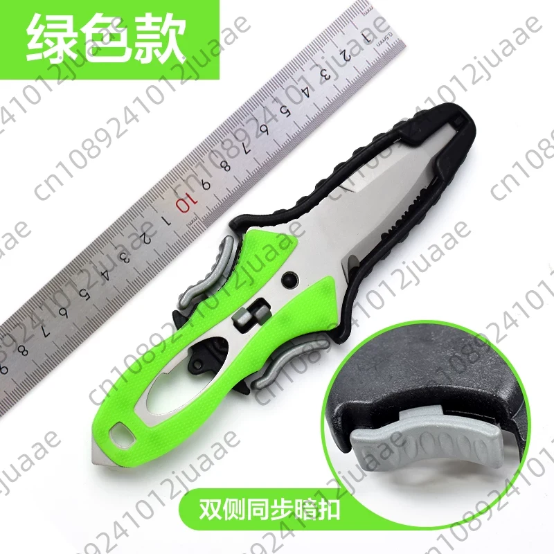 Dive Knife Titanium - 水難救助ナイフ屋外ロープカッターチタンメッキ多機能ダイビング車両ポータブル救命ナイフ機器