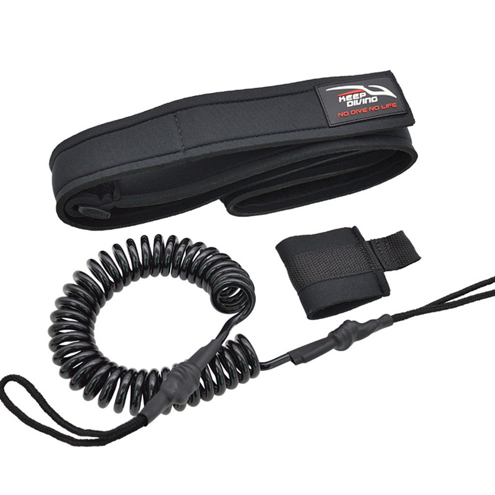 6mm リストサーフリーシュ TPU スプリングロープ サー - Stand Up Paddle Leash のレビューと価格