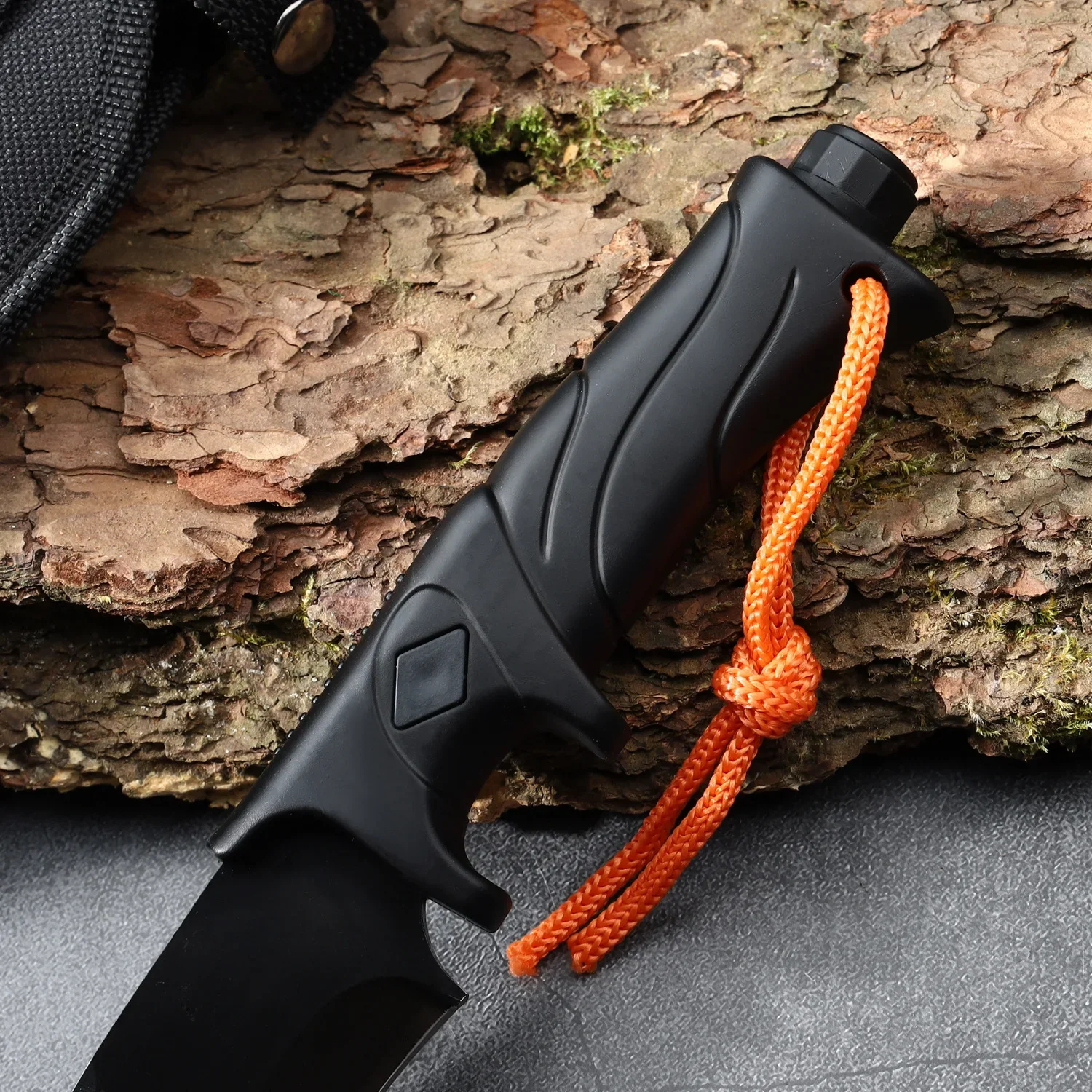 屋外用高硬度ストレートナイフ、固定刃EDC便利ジャケット、多 - Dive Knife Titanium のレビューと価格