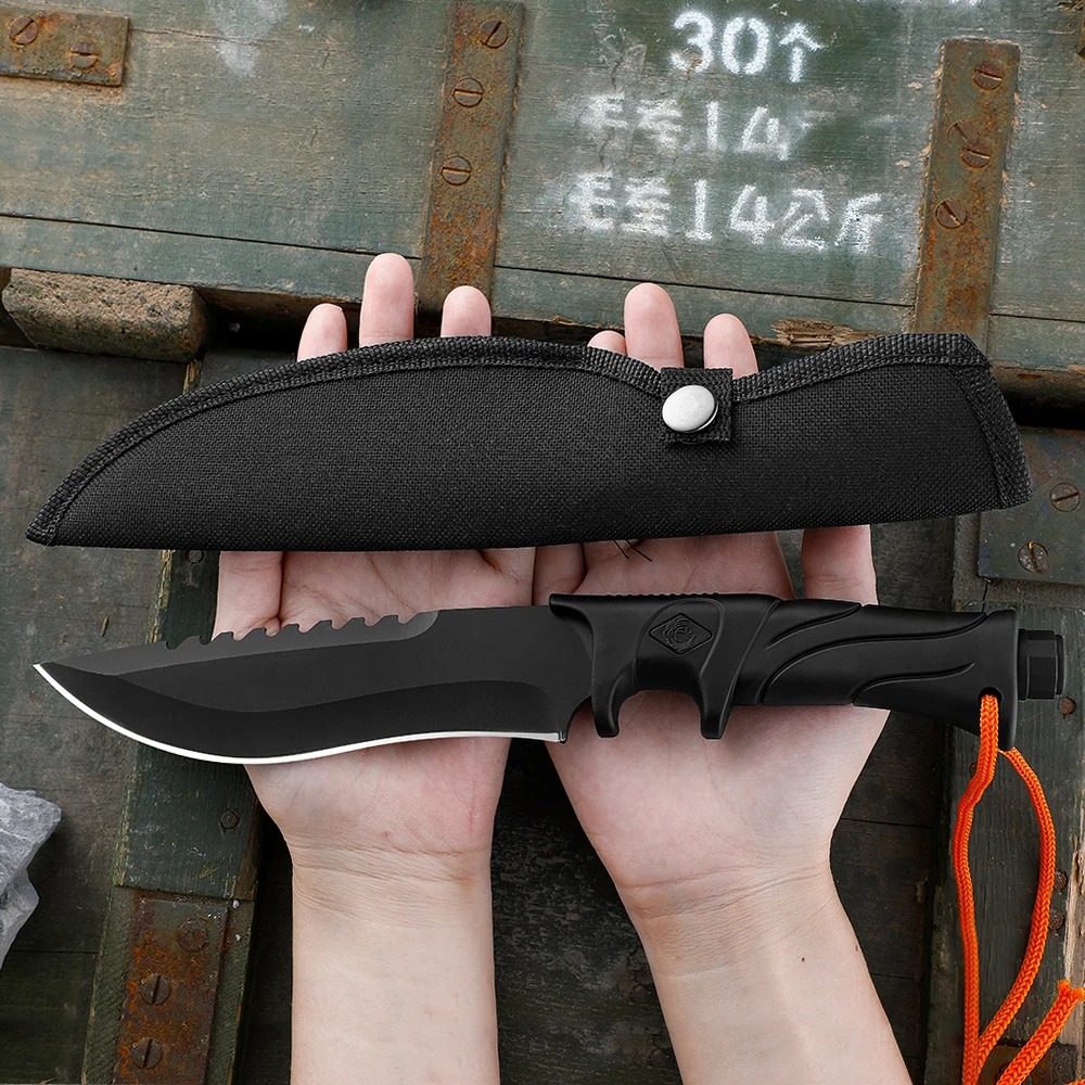 屋外用高硬度ストレートナイフ、固定刃EDC便利ジャケット、多 - Dive Knife Titanium のレビューと価格