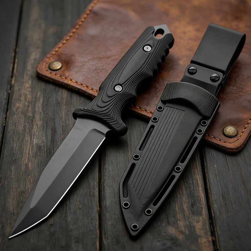 8071高品質ステンレス鋼ストレートナイフ - 440Cブレ - Dive Knife Titanium のレビューと価格