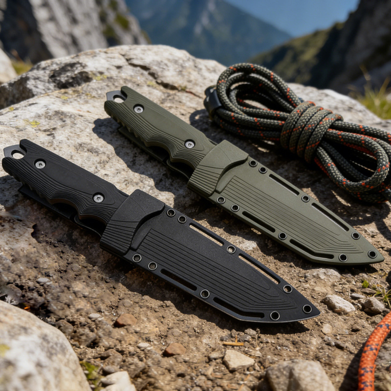 8071高品質ステンレス鋼ストレートナイフ - 440Cブレ - Dive Knife Titanium のレビューと価格