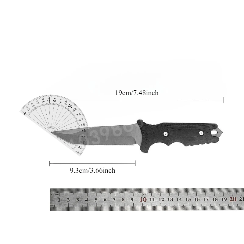 8071高品質ステンレス鋼ストレートナイフ - 440Cブレ - Dive Knife Titanium のレビューと価格