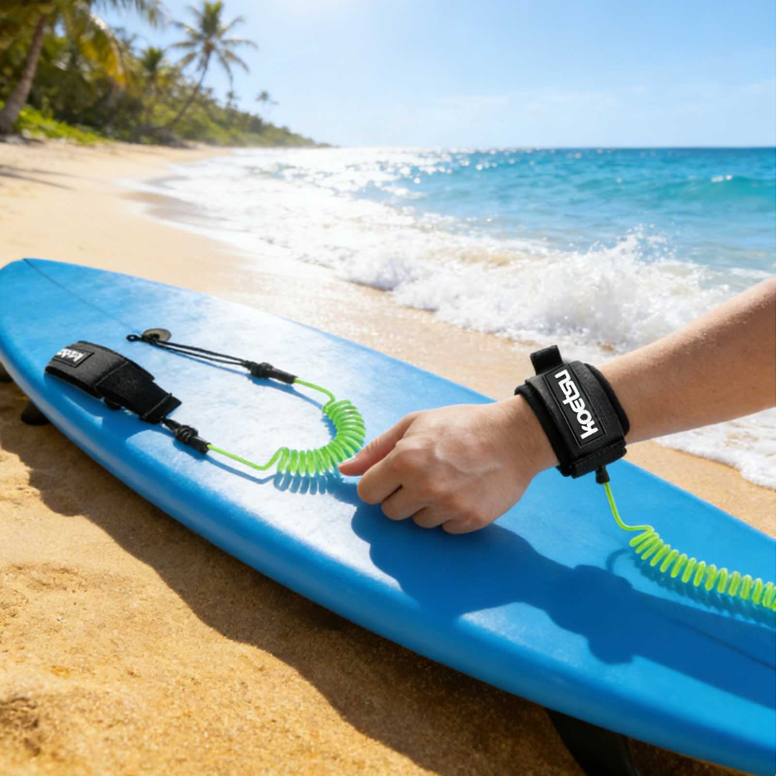 SUPパドルボードリーシュ TPU素材 強力コード サーフボ - Stand Up Paddle Leash のレビューと価格