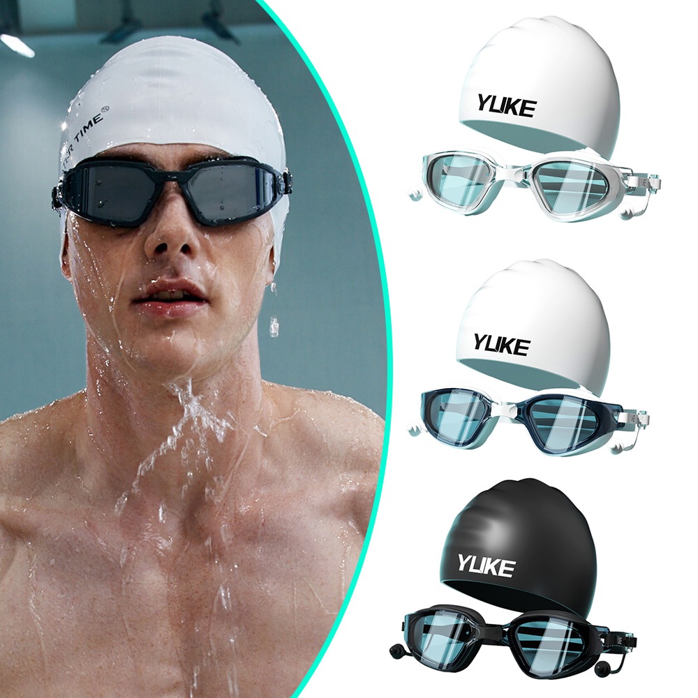 プロの水泳ゴーグルキャップ HD 防水防曇シリコン水レースス - Aquatic Sports Hat のレビューと価格